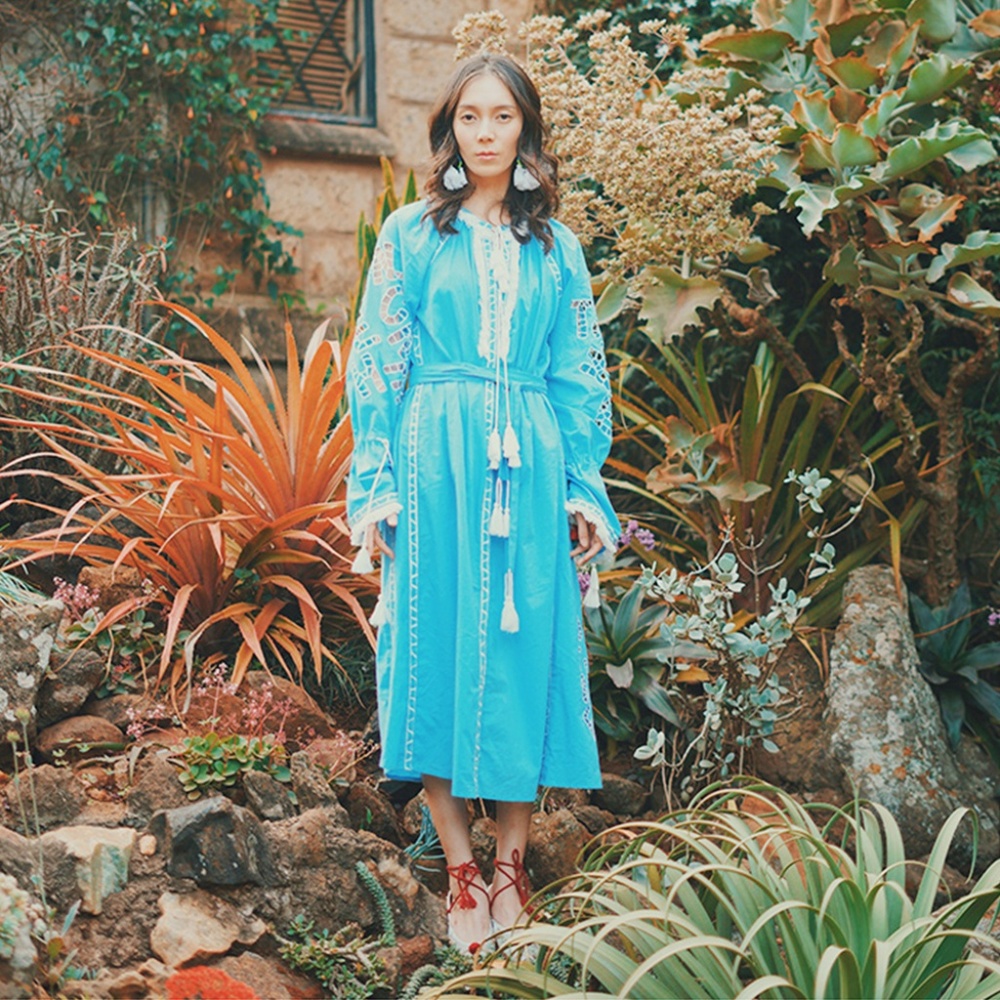 Caroline Boho Vacation Midi Dress